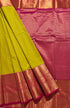 Kanchi Vegan Silk Saree With Contrast Blouse and Rich Jari Pallu