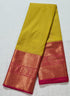 Kanchi Vegan Silk Saree With Contrast Blouse and Rich Jari Pallu