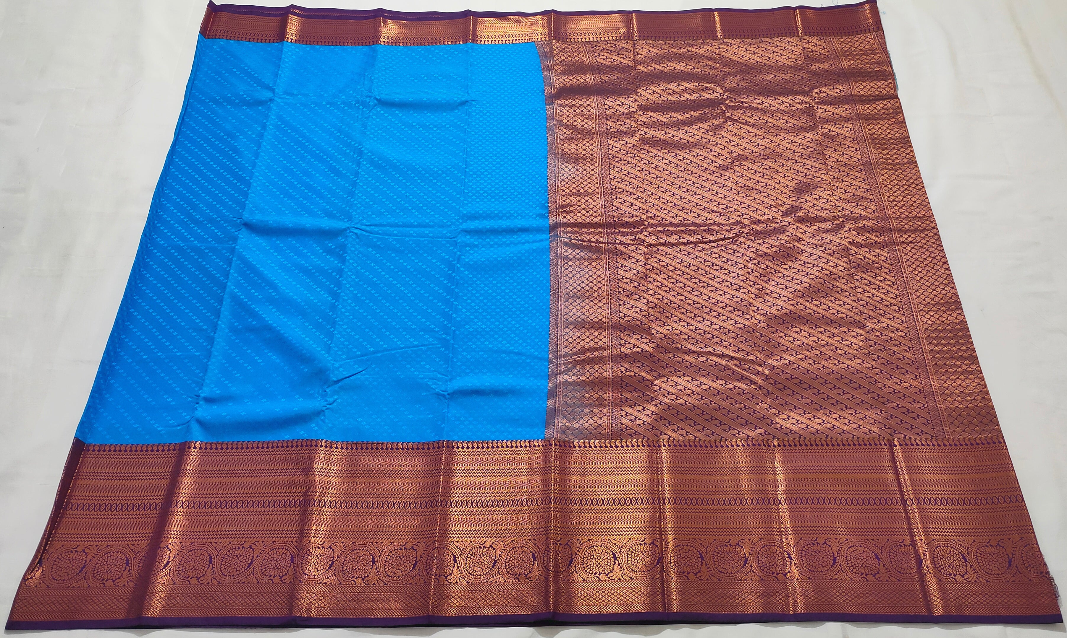 Kanchi Vegan Silk Saree with Contrast Blouse and Rich Jari Pallu