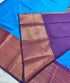 Kanchi Vegan Silk Saree with Contrast Blouse and Rich Jari Pallu