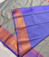Kanchi Vegan Silk Saree With Contrast Blouse and Rich Jari Pallu