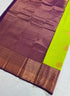 Kanchi Vegan Silk Saree With Contrast Blouse and Rich Jari Pallu
