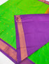 Kanchi Vegan Silk Saree with Contrast Blouse and Rich Jari Pallu