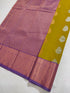 Kanchi Vegan Silk Saree With Contrast Blouse and Rich Jari Pallu