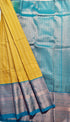 Kanchi Vegan Silk Saree With Contrast Blouse and Rich Jari Pallu