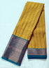 Kanchi Vegan Silk Saree With Contrast Blouse and Rich Jari Pallu
