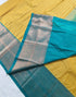Kanchi Vegan Silk Saree With Contrast Blouse and Rich Jari Pallu