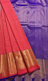 Kanchi Vegan Silk Saree With Contrast Blouse and Rich Jari Pallu