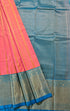 Kanchi Vegan Silk Saree With Contrast Blouse and Rich Jari Pallu