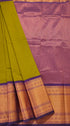Kanchi Vegan Silk Saree With Contrast Blouse and Rich Jari Pallu