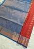 Kanchi Vegan Silk Saree With Contrast Blouse and Rich Jari Pallu