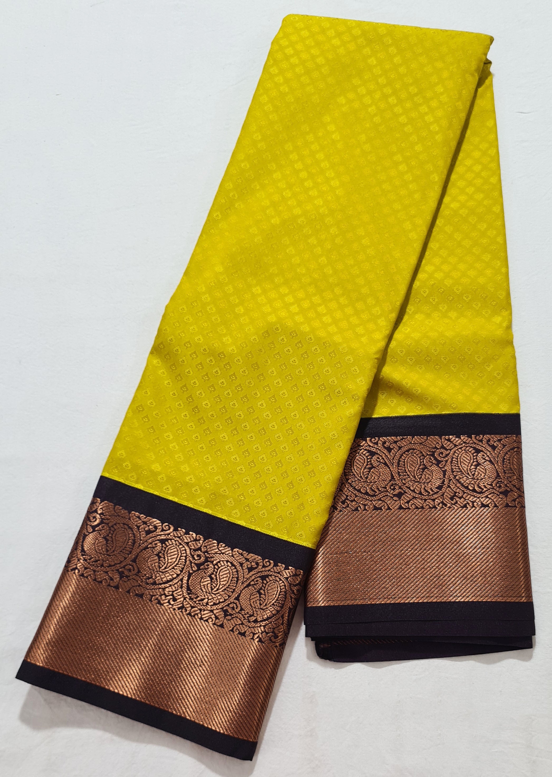 Kanchi Vegan Silk Saree With Contrast Blouse and Rich Jari Pallu