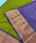 Kanchi Vegan Silk Saree With Contrast Blouse and Rich Jari Pallu