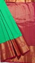 Kanchi Vegan Silk Saree With Contrast Blouse and Rich Jari Pallu