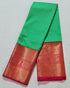 Kanchi Vegan Silk Saree With Contrast Blouse and Rich Jari Pallu