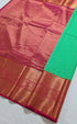 Kanchi Vegan Silk Saree With Contrast Blouse and Rich Jari Pallu