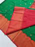 Kanchi Vegan Silk Saree With Contrast Blouse and Rich Jari Pallu