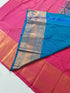 Kanchi Vegan Silk Saree With Contrast Blouse and Rich Jari Pallu