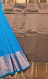 Kanchi Vegan Silk Saree With Contrast Blouse and Rich Jari Pallu