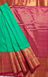 Kanchi Vegan Silk Saree With Contrast Blouse and Rich Jari Pallu