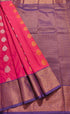 Kanchi Vegan Silk Saree With Contrast Blouse and Rich Jari Pallu