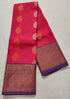 Kanchi Vegan Silk Saree With Contrast Blouse and Rich Jari Pallu