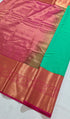 Kanchi Vegan Silk Saree With Contrast Blouse and Rich Jari Pallu