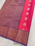 Kanchi Vegan Silk Saree With Contrast Blouse and Rich Jari Pallu