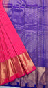 Kanchi Vegan Silk Saree With Contrast Blouse and Rich Jari Pallu