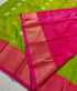 Kanchi Vegan Silk Saree With Contrast Blouse and Rich Jari Pallu