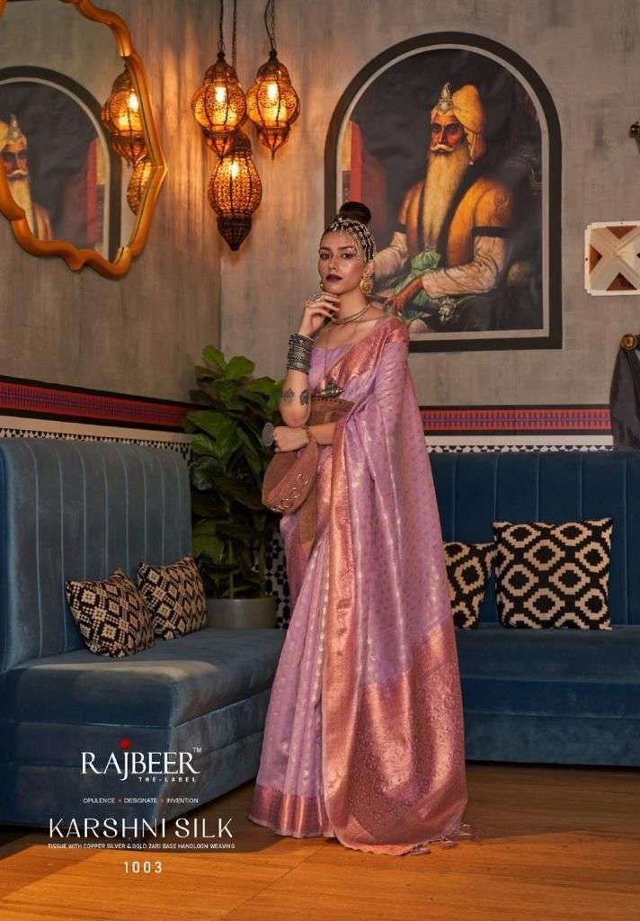 Rajbeer Presents Karshni Silk Handloom Weaving Designer Sarees Collection