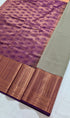 Kanchi Vegan Silk Saree With Contrast Blouse and Rich Jari Pallu
