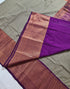 Kanchi Vegan Silk Saree With Contrast Blouse and Rich Jari Pallu