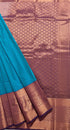 Kanchi Vegan Silk Saree With Contrast Blouse and Rich Jari Pallu