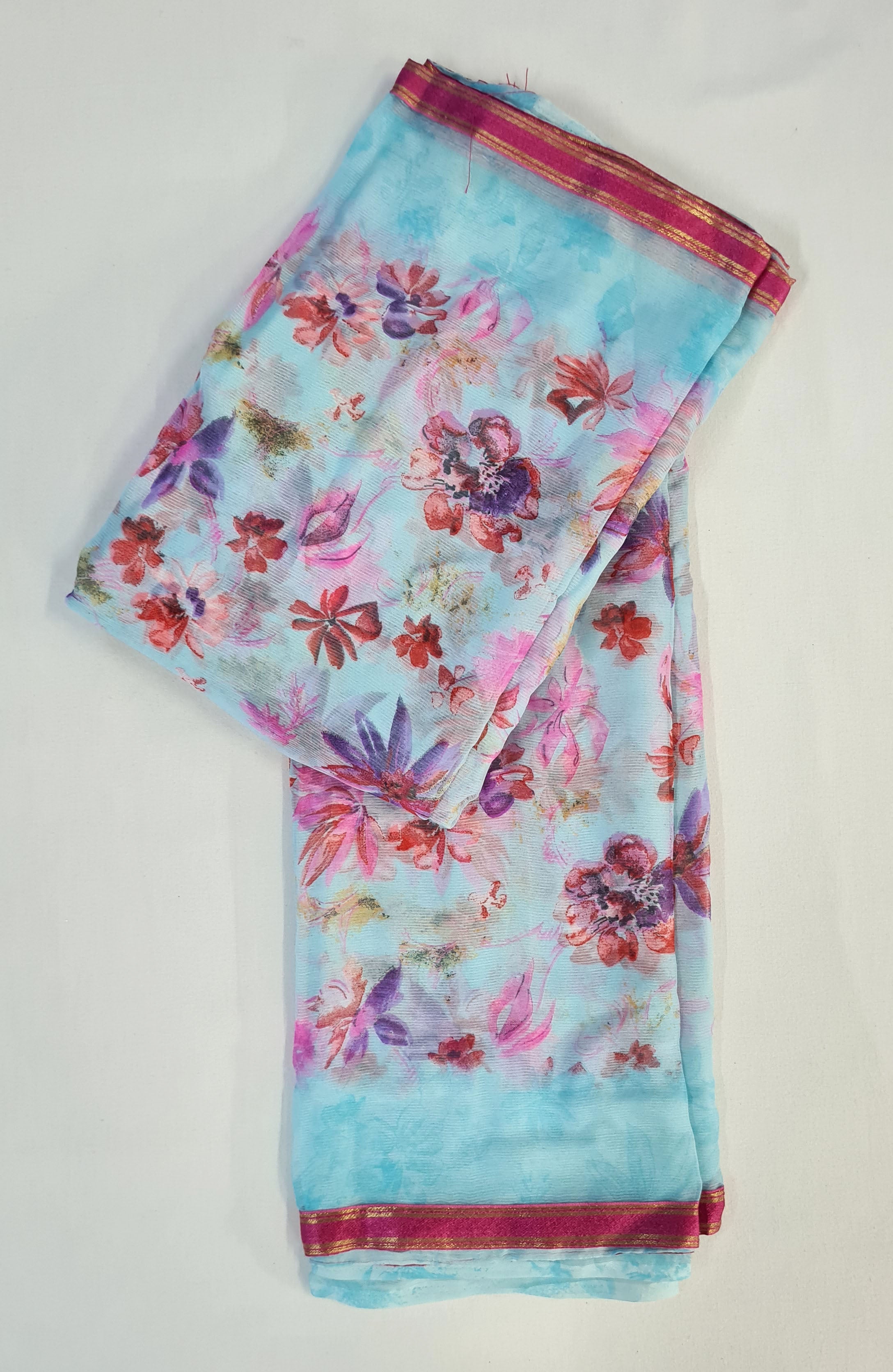 LT Sarees Presents Innayat Chinon Printed Sarees Collection