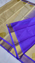 Kanchi Vegan Soft Silk Saree with Contrast Blouse and Rich Jari Pallu