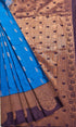 Kanchi Vegan Silk Saree With Contrast Blouse and Rich Jari Pallu