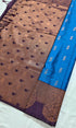 Kanchi Vegan Silk Saree With Contrast Blouse and Rich Jari Pallu