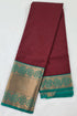 Kanchi Vegan Silk Saree with Contrast Blouse and Rich Jari Pallu