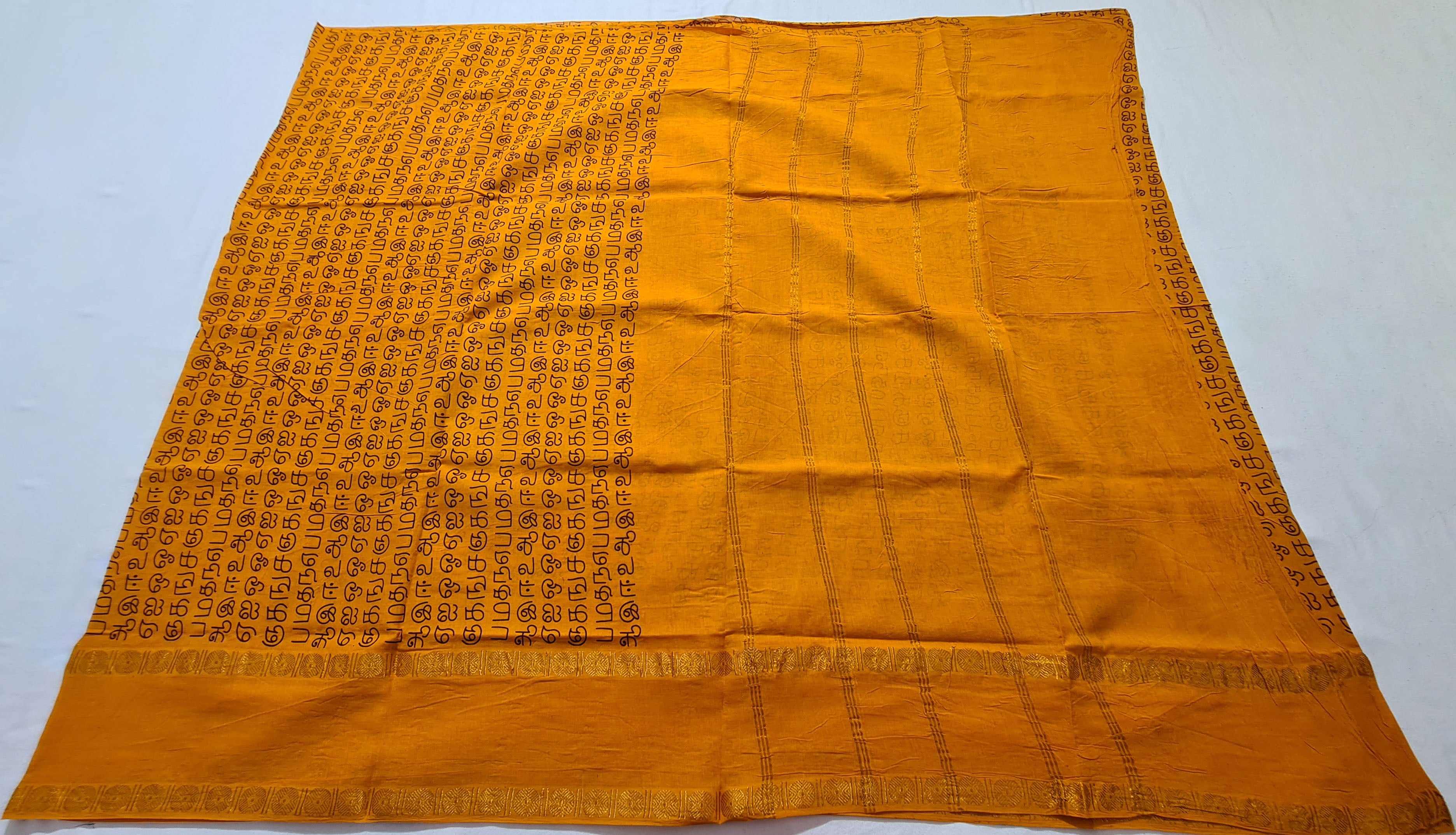 Madurai Pure Cotton Tamil Font Saree