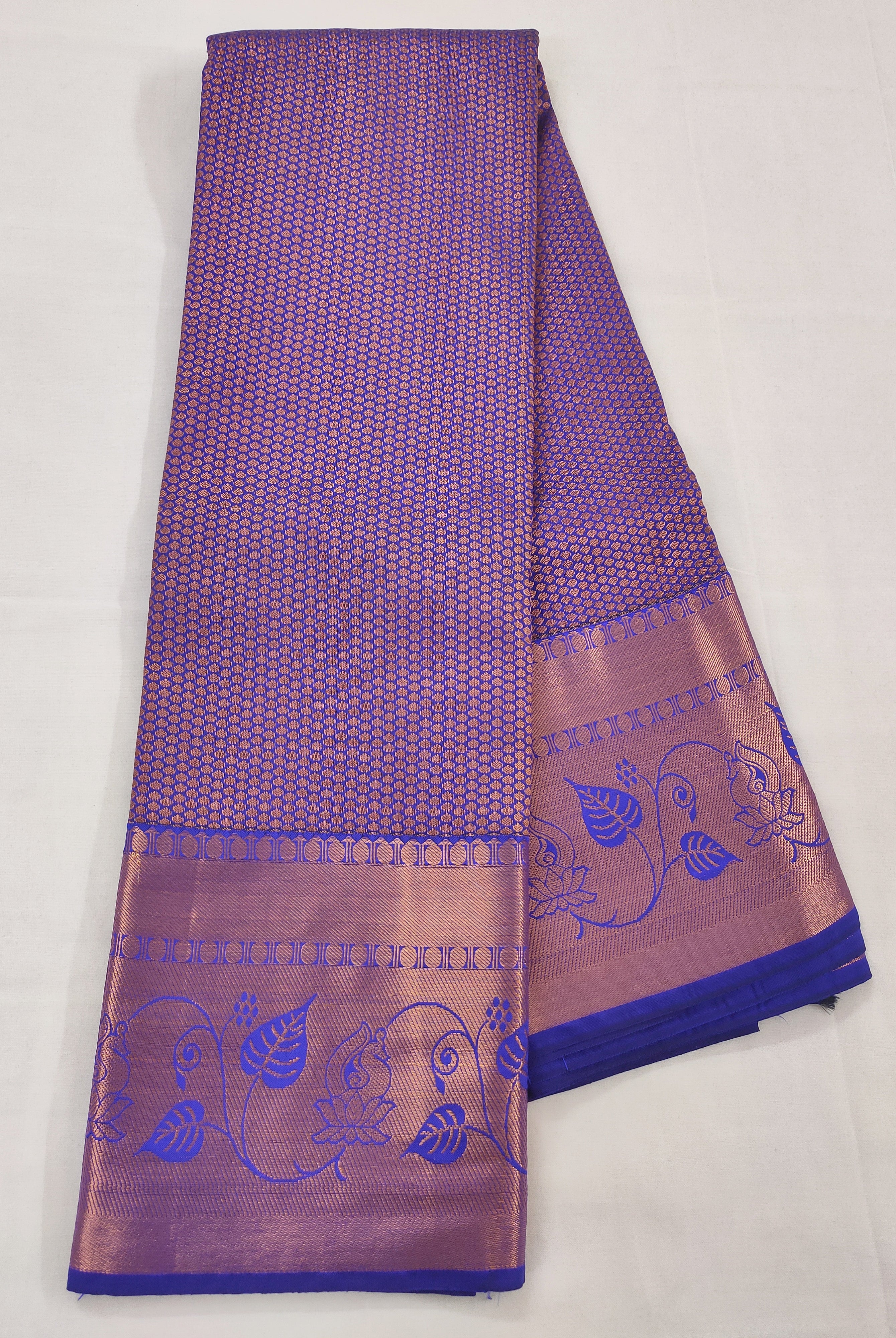 Kanchi Vegan Silk Saree with Contrast Blouse and Rich Jari Pallu
