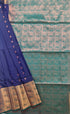Kanchi Vegan Silk Saree With Contrast Blouse and Rich Jari Pallu