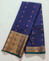 Kanchi Vegan Silk Saree With Contrast Blouse and Rich Jari Pallu