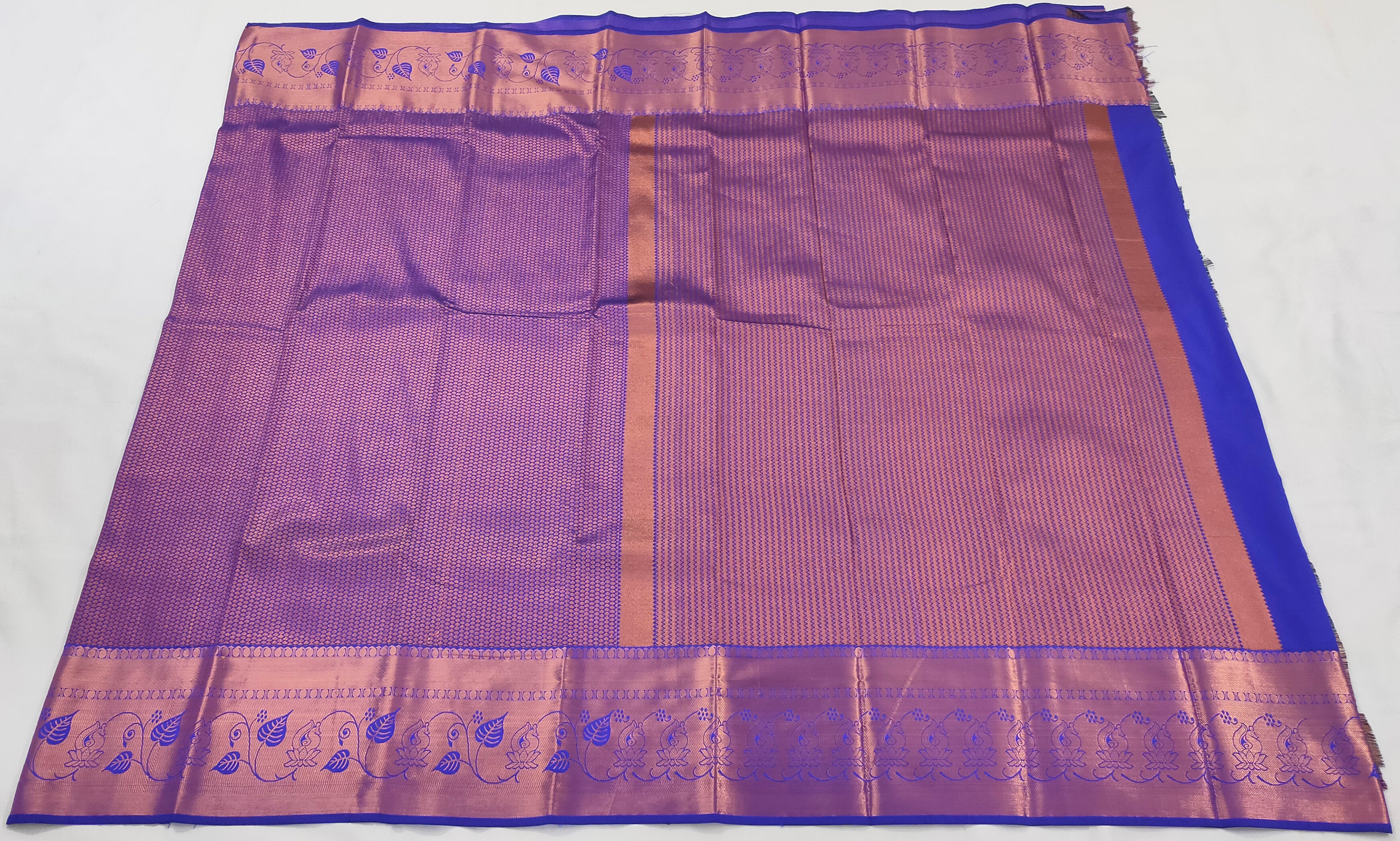 Kanchi Vegan Silk Saree with Contrast Blouse and Rich Jari Pallu