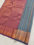 Kanchi Vegan Silk Saree With Contrast Blouse and Rich Jari Pallu
