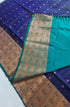 Kanchi Vegan Silk Saree With Contrast Blouse and Rich Jari Pallu