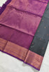 Kanchi Vegan Silk Saree With Contrast Blouse and Rich Jari Pallu