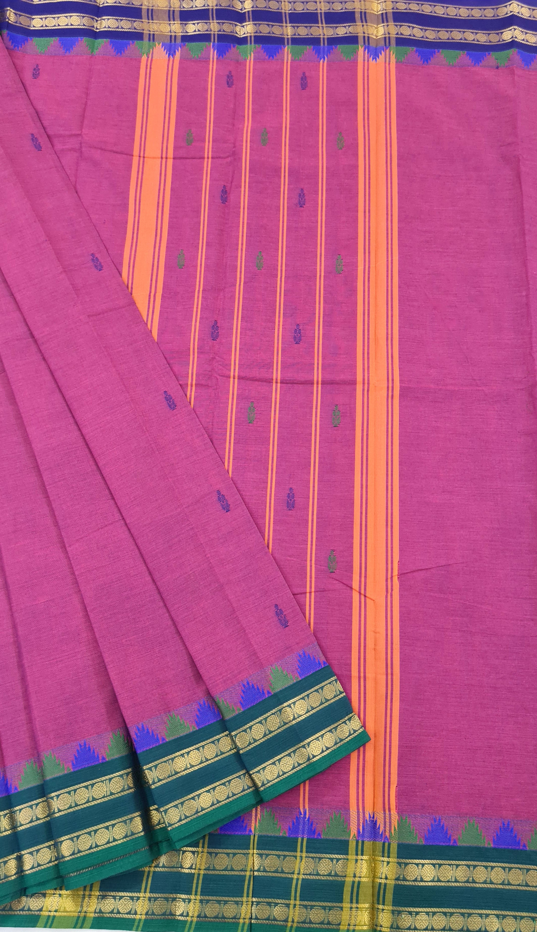 Kanchipuram Cotton Saree with Blouse