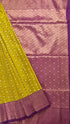 Kanchi Vegan Silk Saree With Contrast Blouse and Rich Jari Pallu