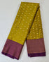 Kanchi Vegan Silk Saree With Contrast Blouse and Rich Jari Pallu